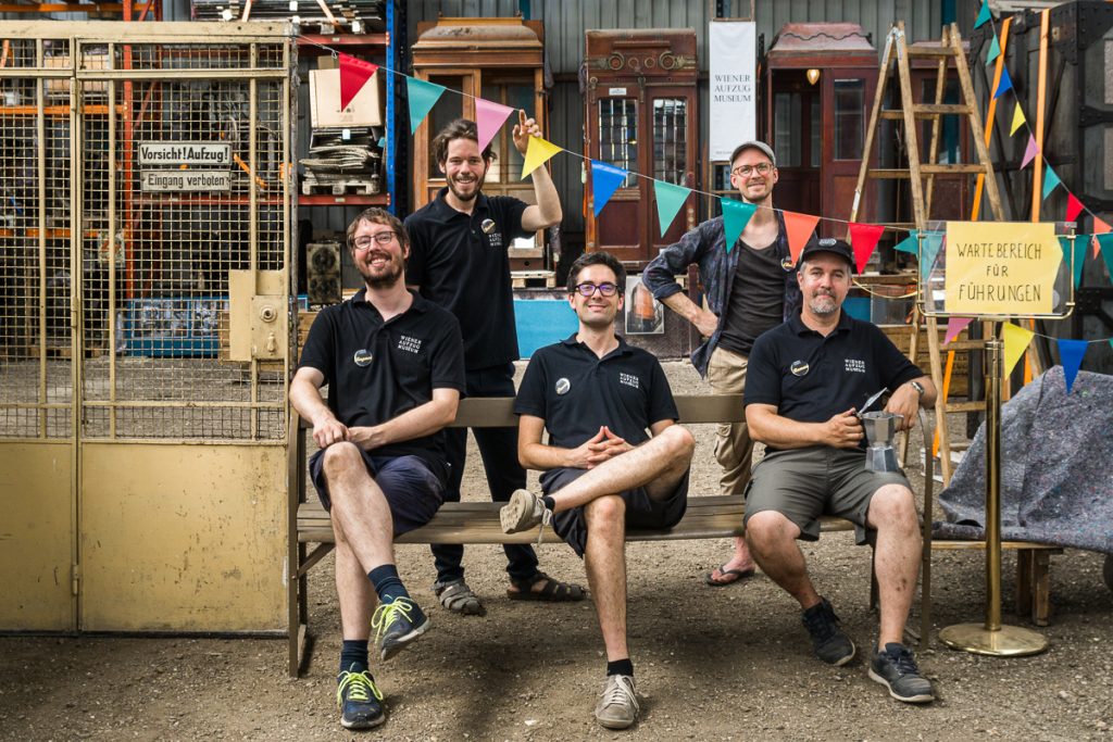 Das Team vom Aufzug Museum