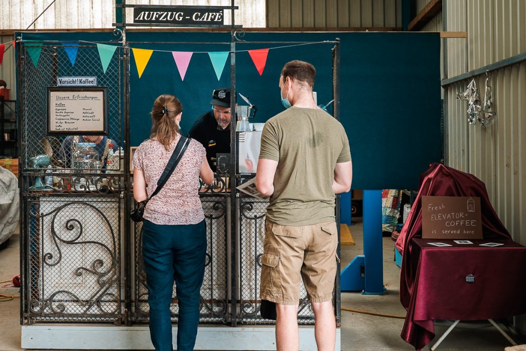 Wie immer war unser Aufzug Café POP-UP mit dabei