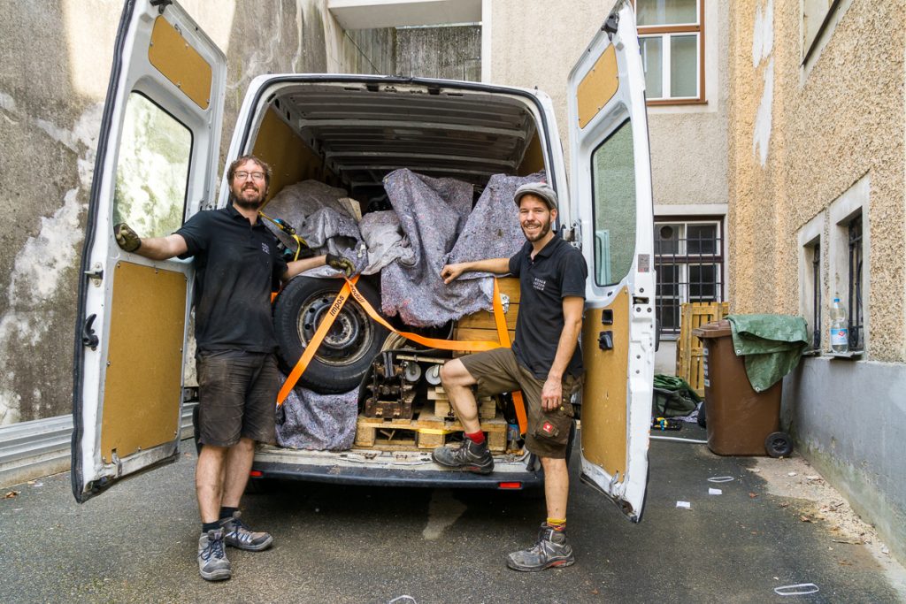 Voll bepackt gehts zurück nach Wien