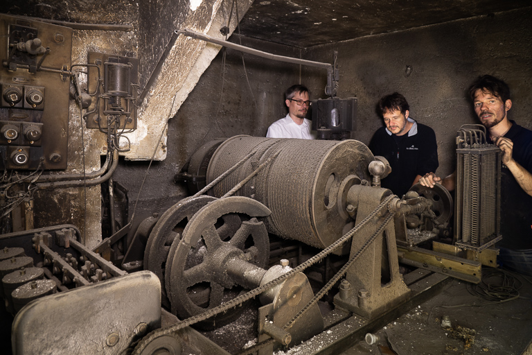 Der erste Blick auf das seit 1945 still stehende Triebwerk