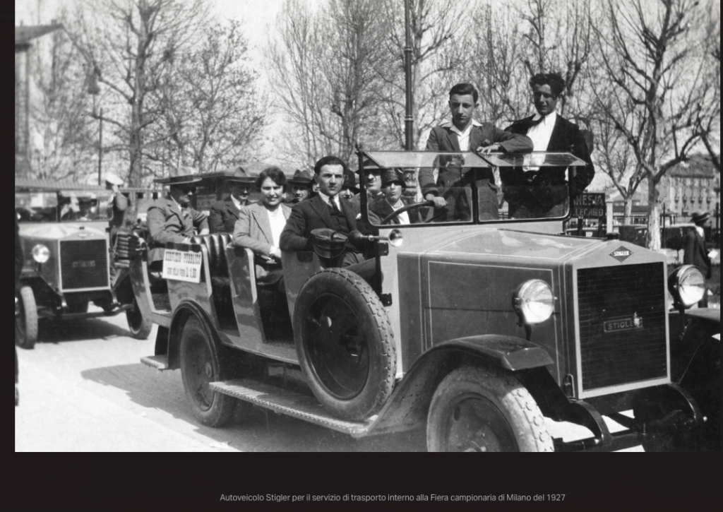 Stigler Elektrofahrzeug im Einsatz auf der Mailänder Messe 1927