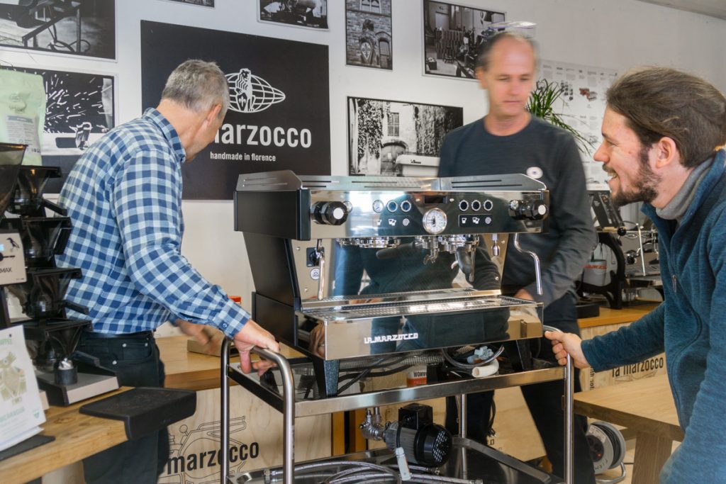 Herzstück eines jeden Cafés, die Espressomaschine